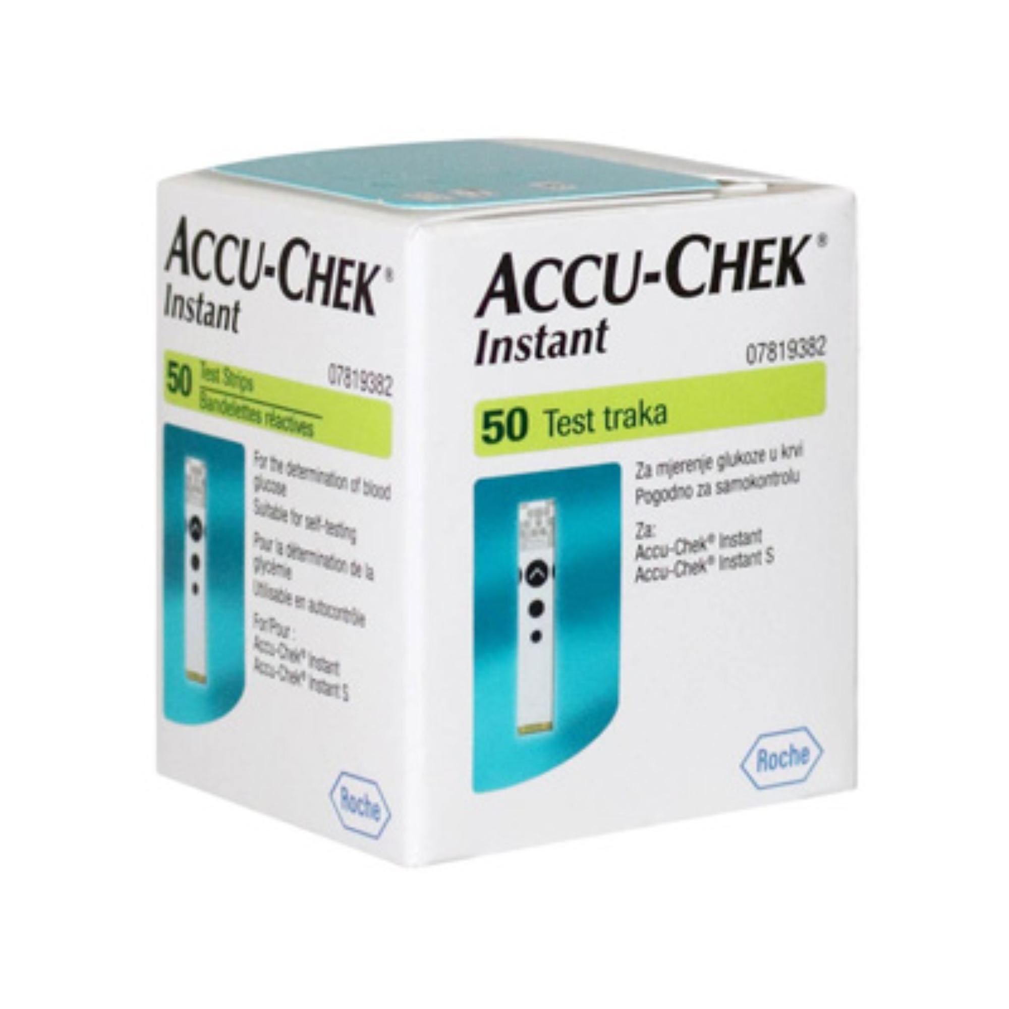 Hộp 50 Que thử đường huyết Accu-Chek Instant, Roche, NK chính ngạch, tem niêm phong, Nhãn phụ TV