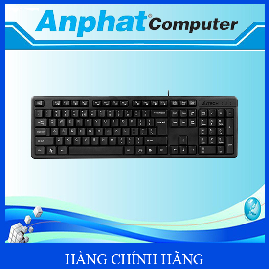 Bàn phím có dây KK-3 Wired A4tech (Đen) - Hàng chính hãng