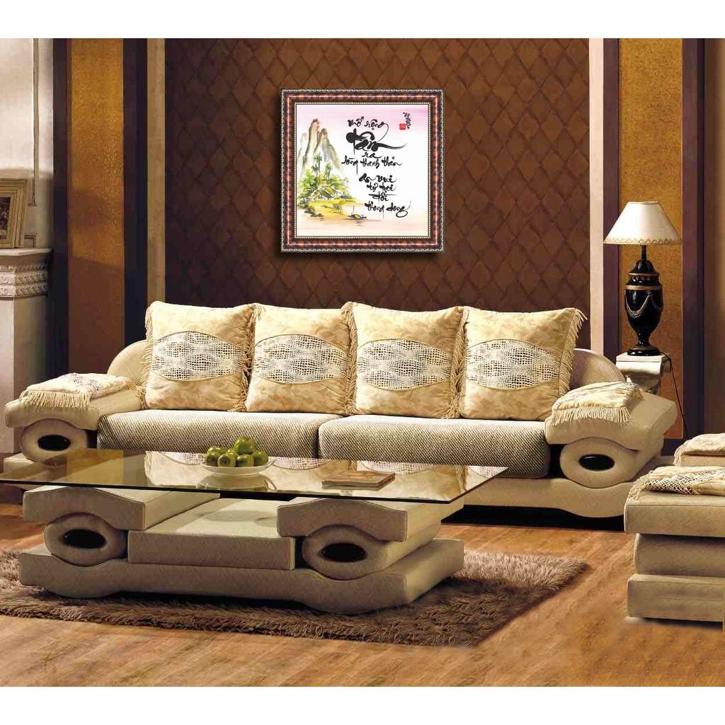 Tranh thư pháp, thư pháp treo tường những câu nói hay TK: 36X36cm đã bao gồm khung