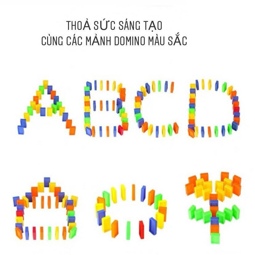 Đoàn Tàu Hỏa Xếp Domino Tự Động Cho Bé Thỏa Sức Sáng Tạo - Xe Lửa Nhả Domino