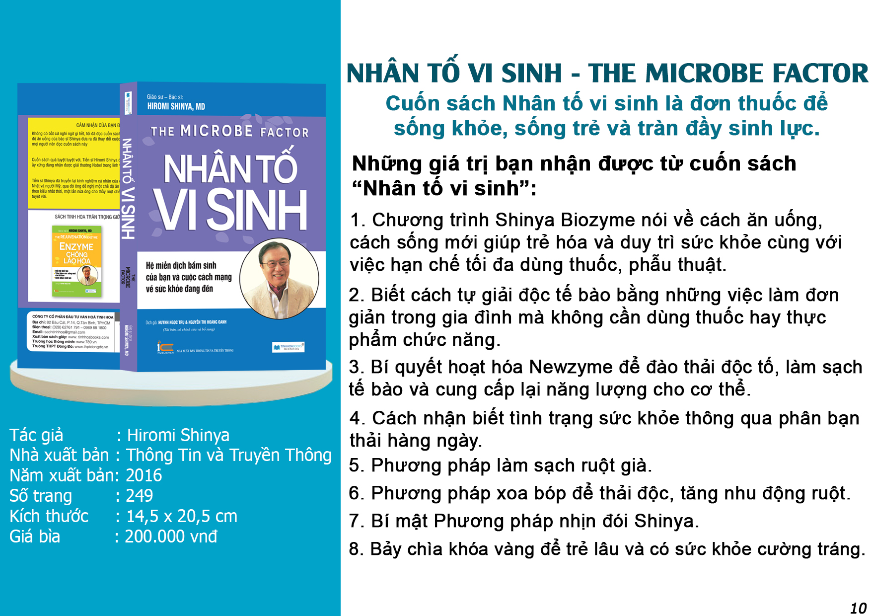 Combo 4 cuốn Bí mật dinh dưỡng (TB) + Liệu trình dinh dưỡng + Nhân tố vi sinh (TB) + Enzyme chống lão hoá (TB)