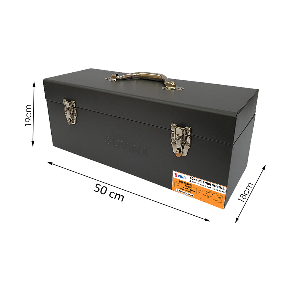 Hộp Đựng Dụng Cụ 1 Tầng 1 Khay SU500-1T, KT 50x19x18cm, Chất Liệu Hợp Kim Thép, Màu ghi đậm, Tay Cầm Tiện Dụng, Sơn Mạ Tĩnh Điện, Có Khóa An Toàn, chống ăn mòn