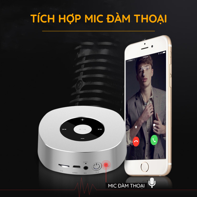 Loa Bluetooth Di Động 36F Thiết Kế Nhỏ Gọn Hỗ Trợ Mic Đàm Thoại Cổng kết nối Thẻ TF, AUX Tai Nghe