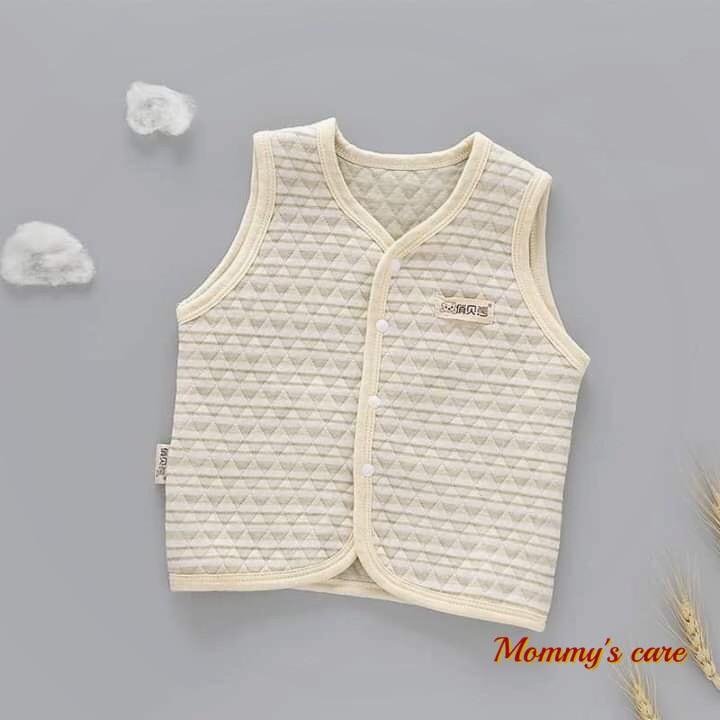 Áo gile trần bông 100% organic cotton hữu cơ tự nhiên không tẩy nhuộm hóa chất