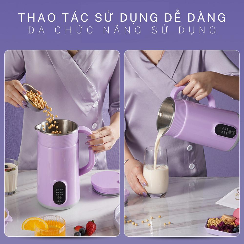 Máy làm sữa hạt mini XUTAOTAO dung tích 800ml, màn hình hiển thị LCD, chức năng hẹn giờ thông minh, bảo hành 12 tháng