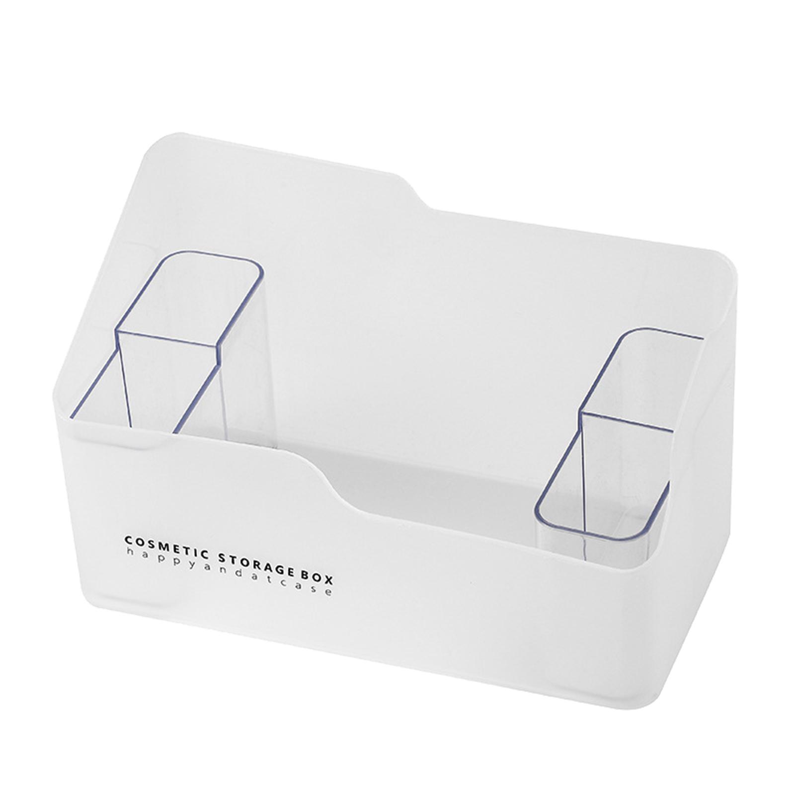 Cosmetics Organizer Makeup Box Jewelry Storage for Perfume Remote Control White