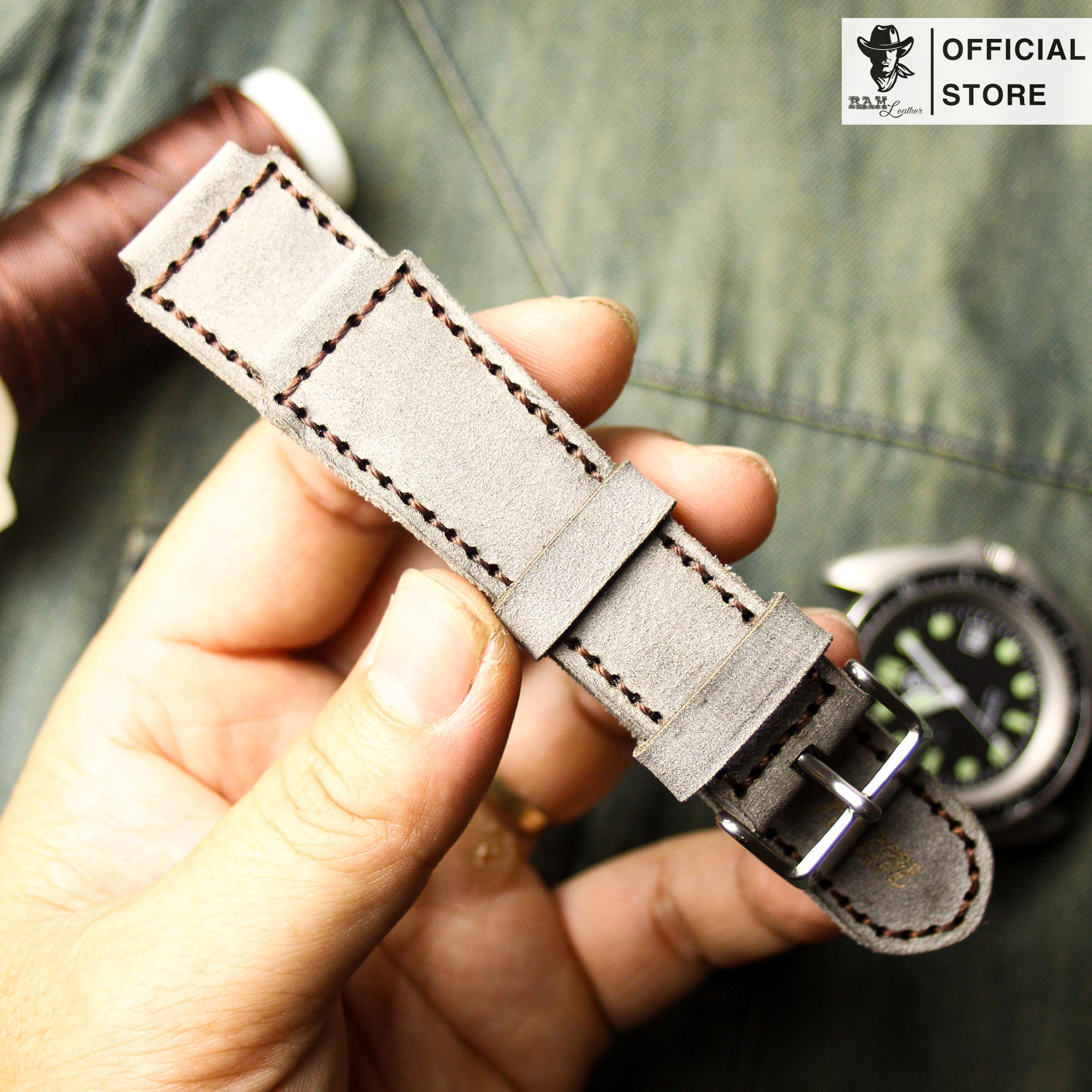 Dây đồng hồ da bò RAM CLASSIC 1939 Sang trọng - HÀNG CHÍNH HÃNG