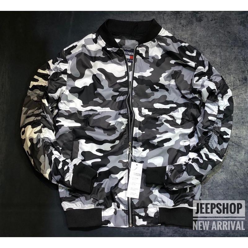 Áo khoác bomber dù phong cách Retro - Ngụy trang