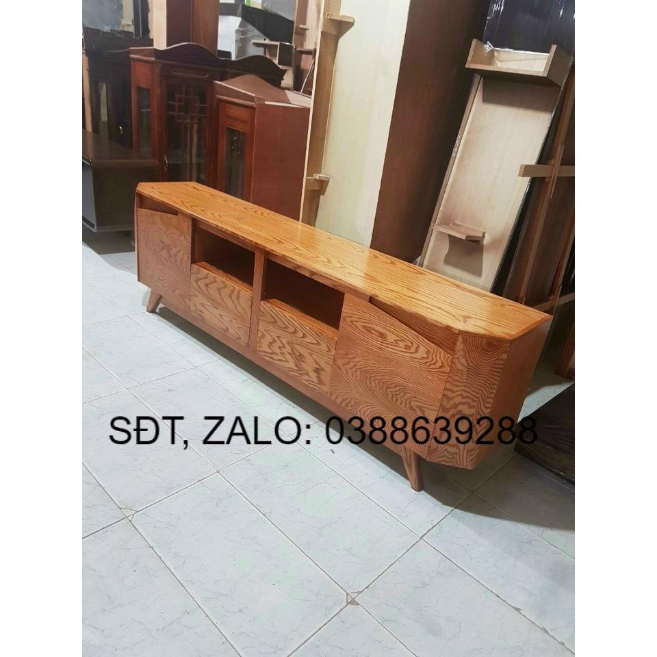 Kệ tivi gỗ sồi 2m4 giá thật