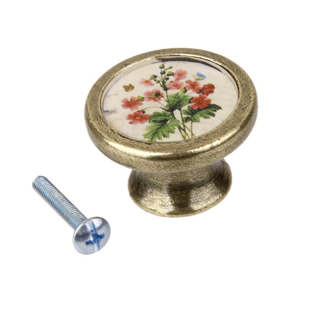 8xAssorted Vintage Brass Wardrobe Cabinet Door Cupboard Drawer Handle Knob 17