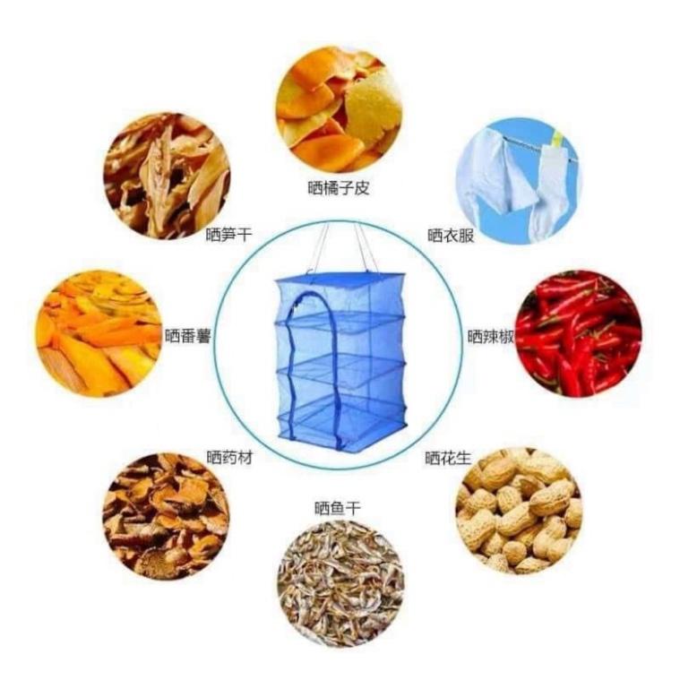 Sale to hot - Lồng phơi thực phẩm nhiều ngăn, phơi cá khô chống ruồi muỗi có thể xếp gọn - sale - xả hàng tồn