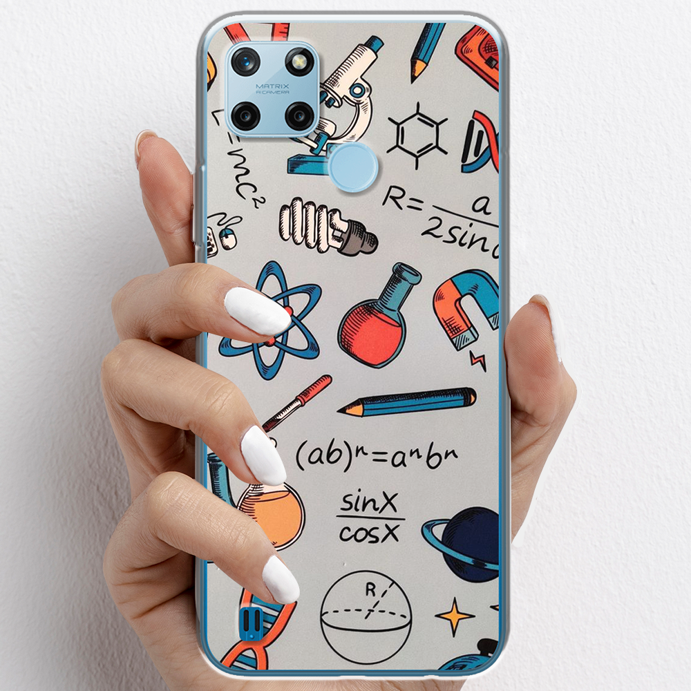 Ốp lưng cho Realme C25Y nhựa TPU mẫu Dụng cụ hóa học