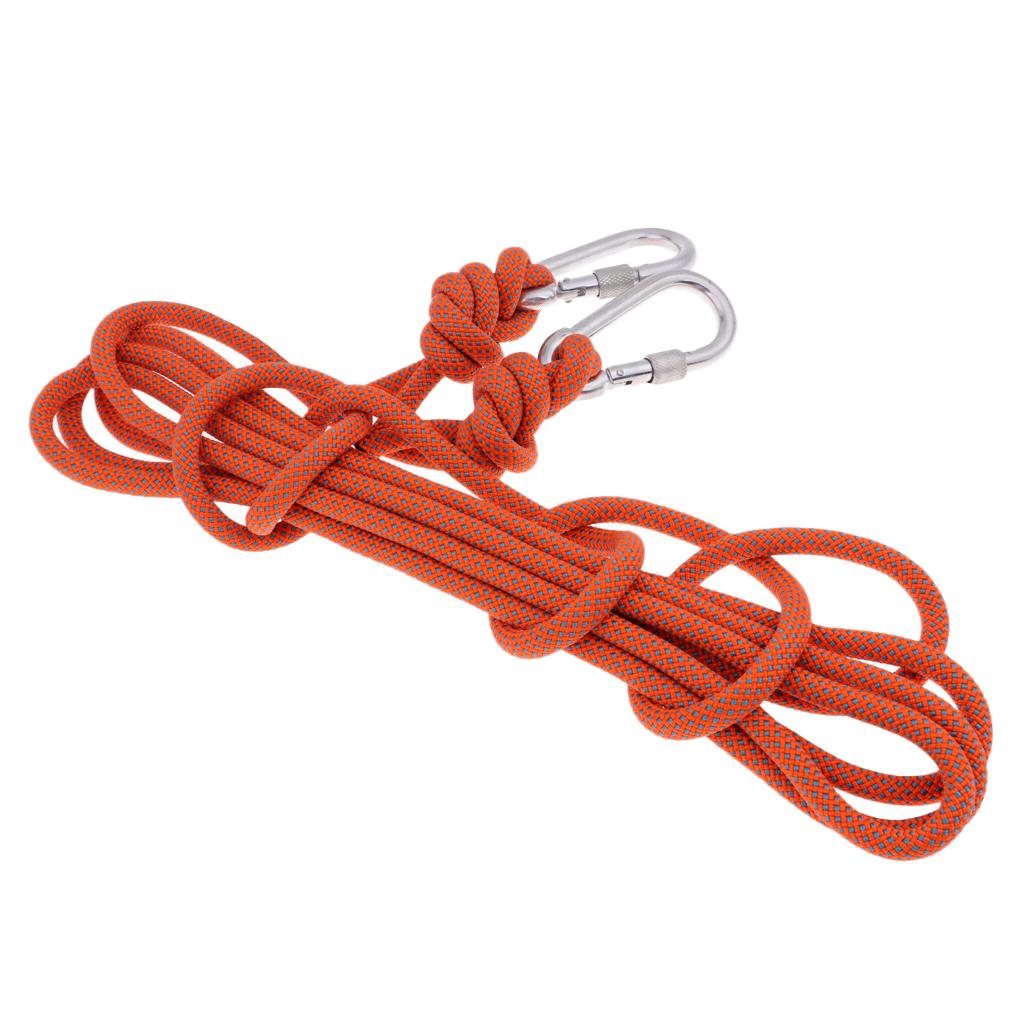 5M 10mm Outdoor Rock Climbing Rope Rescue Rappelling Safety Static Rope