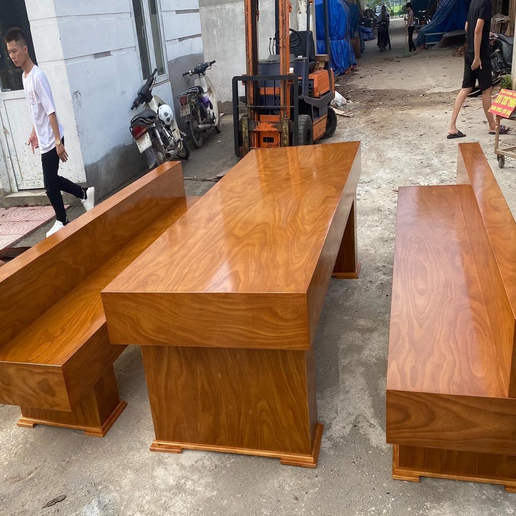 Bàn Ghế K3 Có Tựa Gỗ Hương Xám