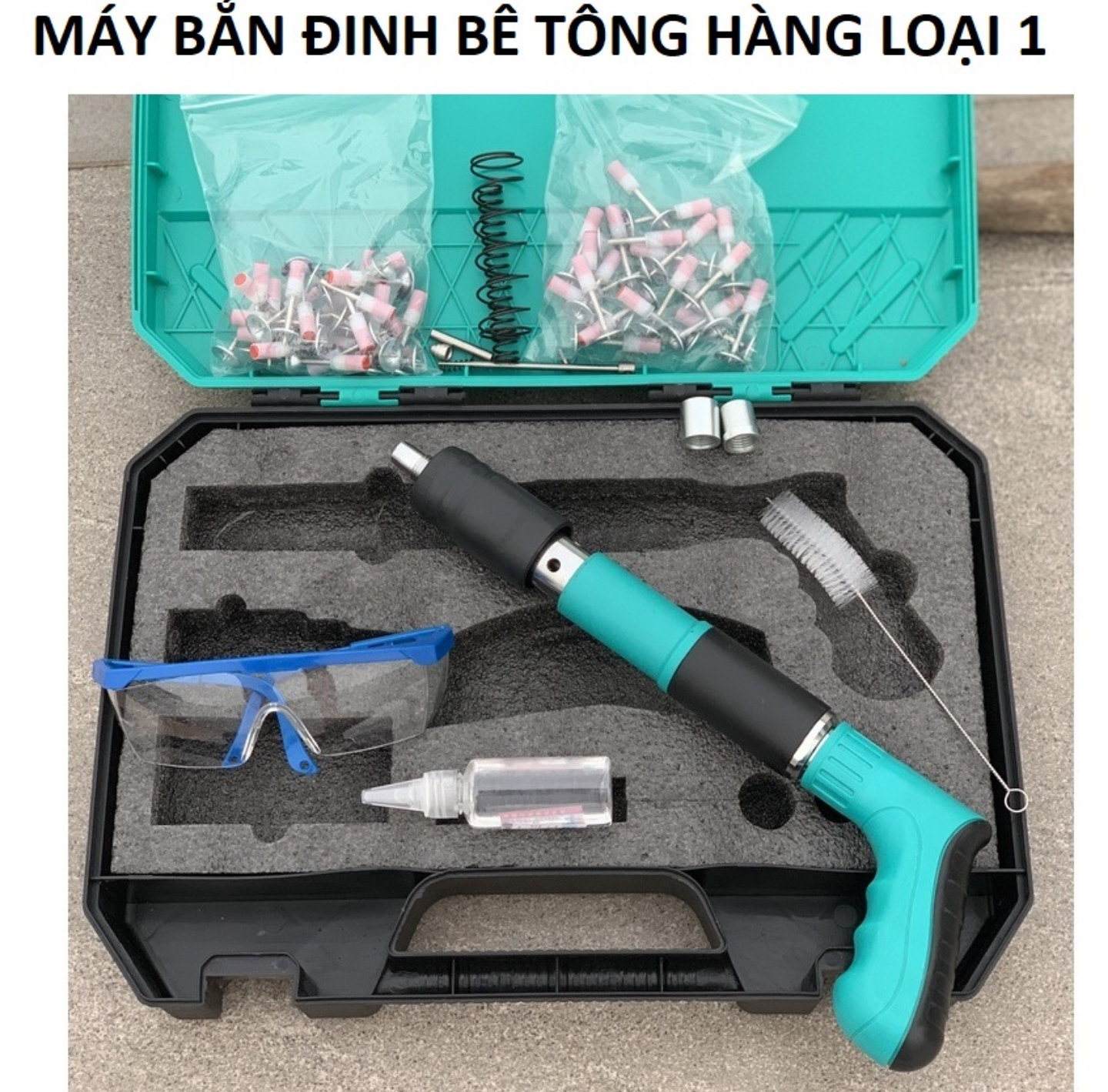 MÁY BẮN ĐINH BÊ TÔNG KHÔNG DÙNG ĐIỆN TẶNG KÈM 50 ĐINH TIỆN DỤNG HÀNG CAO CẤP LOẠI 1
