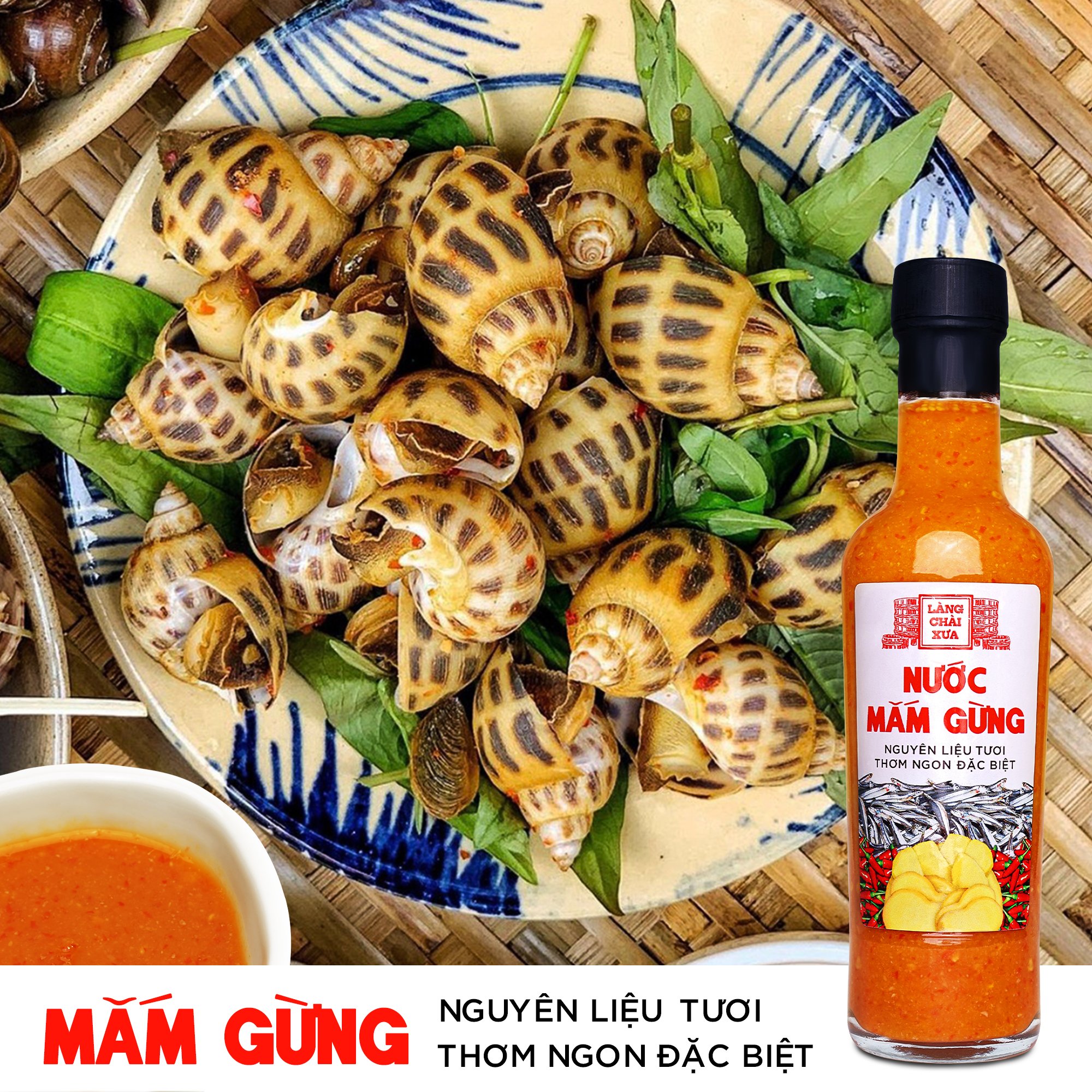 Đặc Sản Phan Thiết - Combo 4 Chai Nước Chấm Pha Sẵn Làng Chài Xưa Nguyên Liệu Tươi