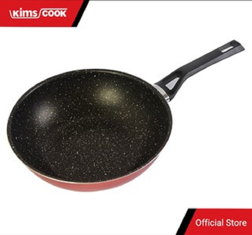 Chảo sâu Easy Cook hợp kim nhôm chống dính vân đá đáy từ Kimscook 28cm