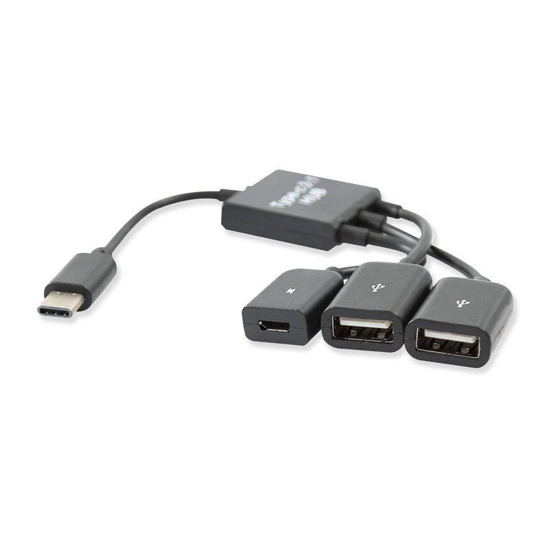 USB 3.1 Type C 2.0 + Micro-USB Female 3 in 1 OTG HUB