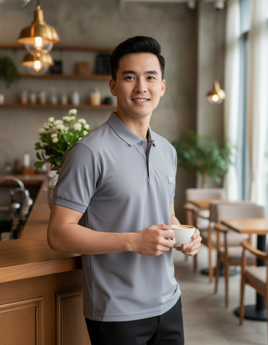 Áo Polo Nam Slim Fit Màu HR4-F098-23