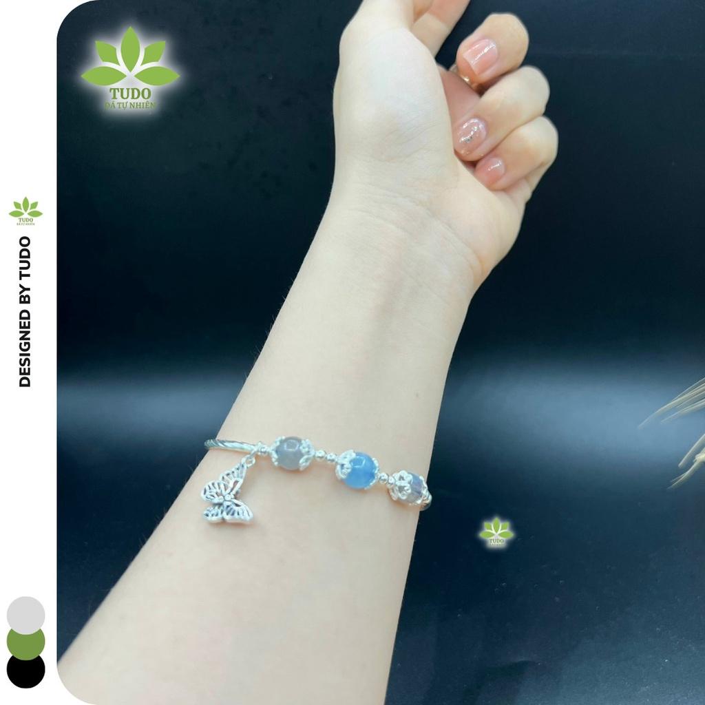 Vòng Tay Nữ Đẹp - Vòng Phong Thủy Mệnh Mộc, Thủy TUDO VCBXC VCBAQ AG925 B18K460