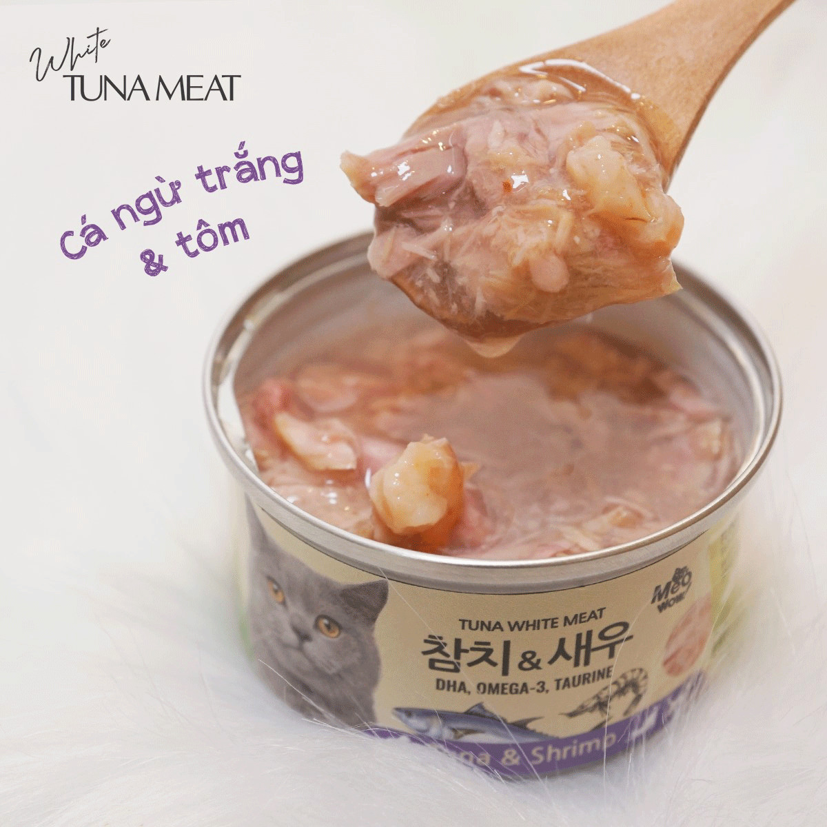 Cá Ngừ Trắng Đóng Hộp Cho Mèo - Tuna White Meat 80g