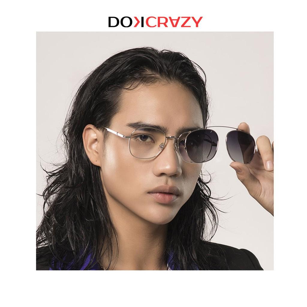 Kính mát clip on DUBLIN local brand DOKCRAZY thời trang nam nữ gọng tròn mắt râm ngầu phân cực chống tia UV retro trendy