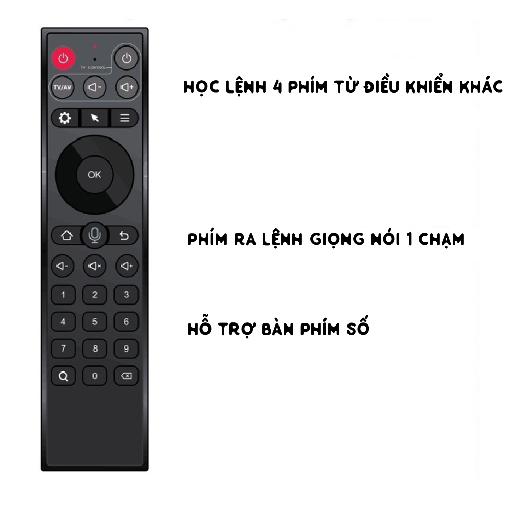 Remote Mouse Air Voice TZ20 - Điều khiển chuột bay tìm kiếm giọng nói - Hàng nhập khẩu