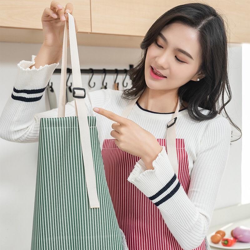 TẠP DỀ KẺ CÓ CHỐNG THẤM NƯỚC KÈM KHĂN LAU TAY SIÊU HOT
