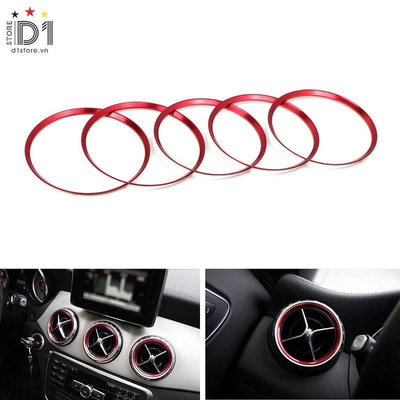 Set 5 vòng trang trí lỗ gió AC cho xe Mercedes A/CLA/GLA-Class