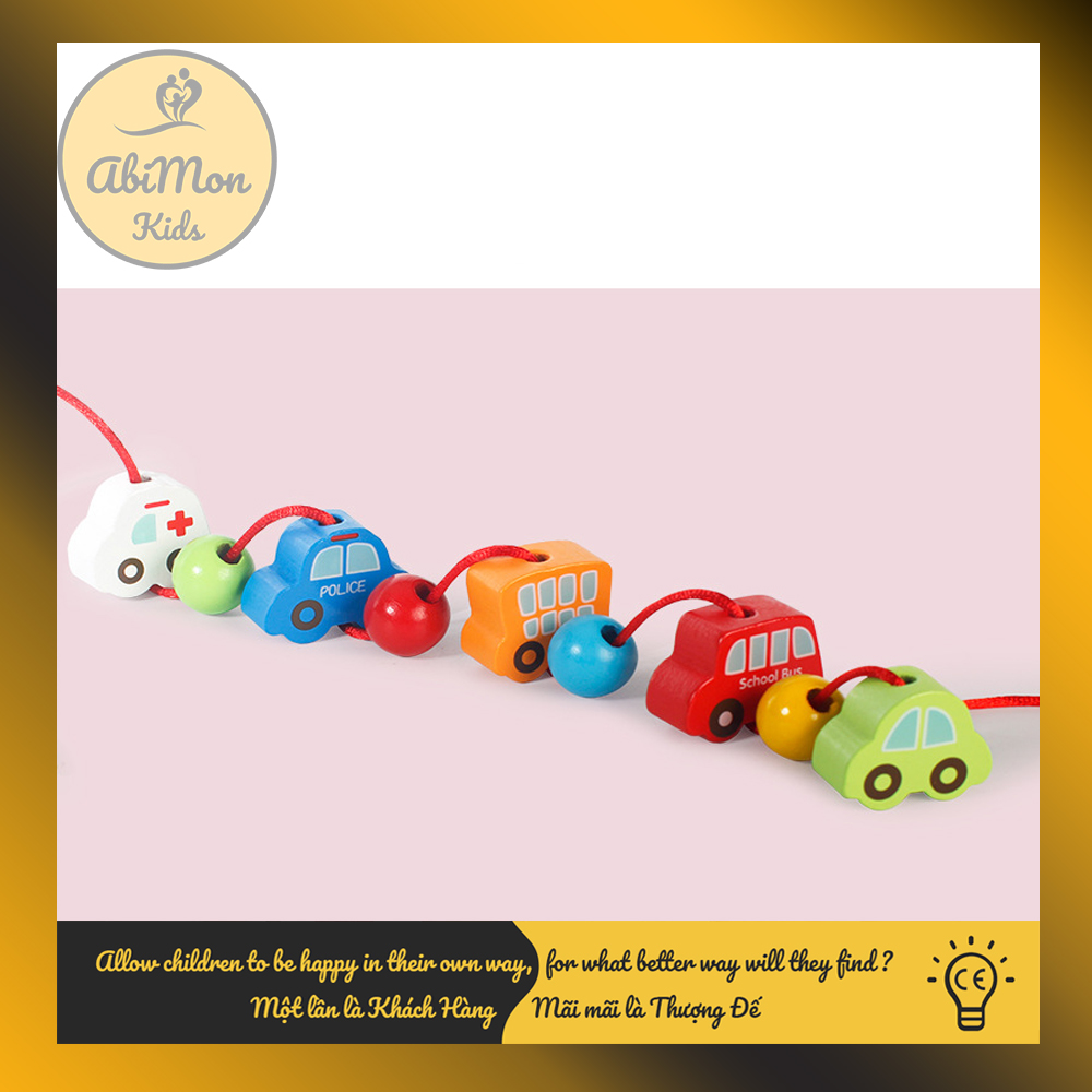 Bộ Xâu Hạt Bằng Gỗ Cho Bé  || Montessori cao cấp || Đồ chơi Gỗ - Giáo dục - An toàn - Thông minh