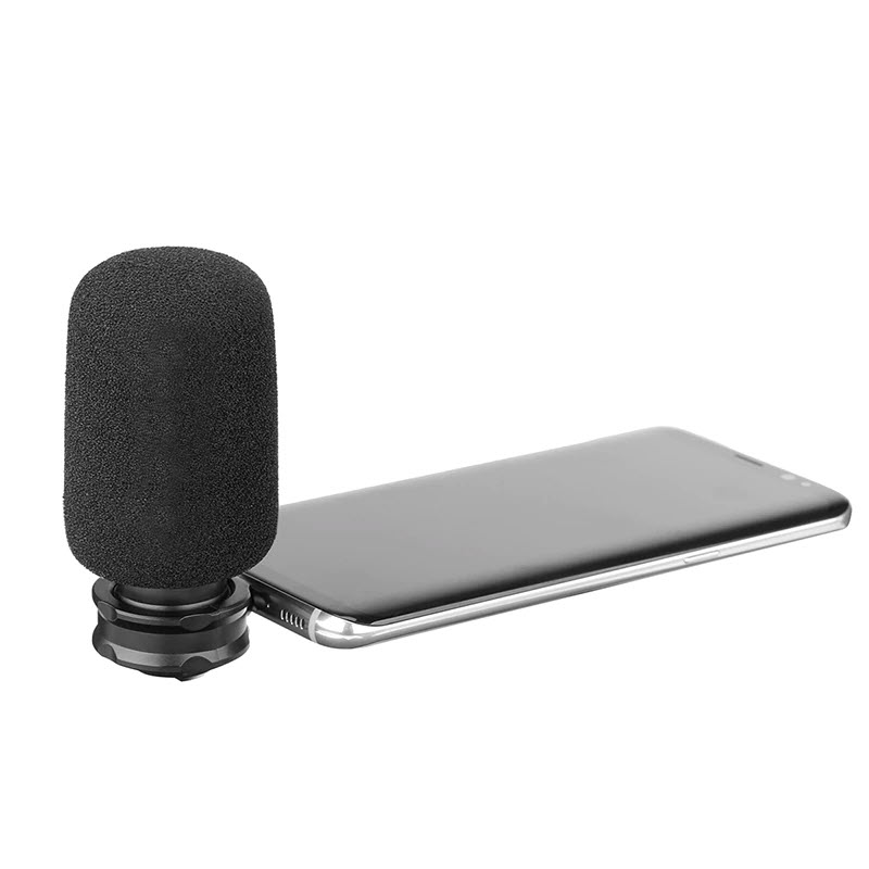 Microphone Thu Âm Chuyên Nghiệp , Dành Cho Smartphone Android - Type C BY-DM100 (FB303) AnZ - Tặng kèm bông lọc thường và bông lọc chắn gió