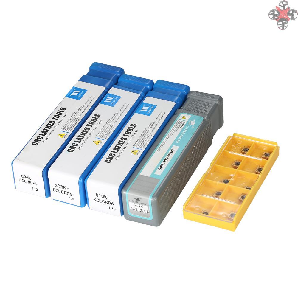 Bộ 10 Phụ Kiện Ống Nối Cacbua Ccmt060204-Hm + 6 / 7 / 8 / 10mm Sclcr06