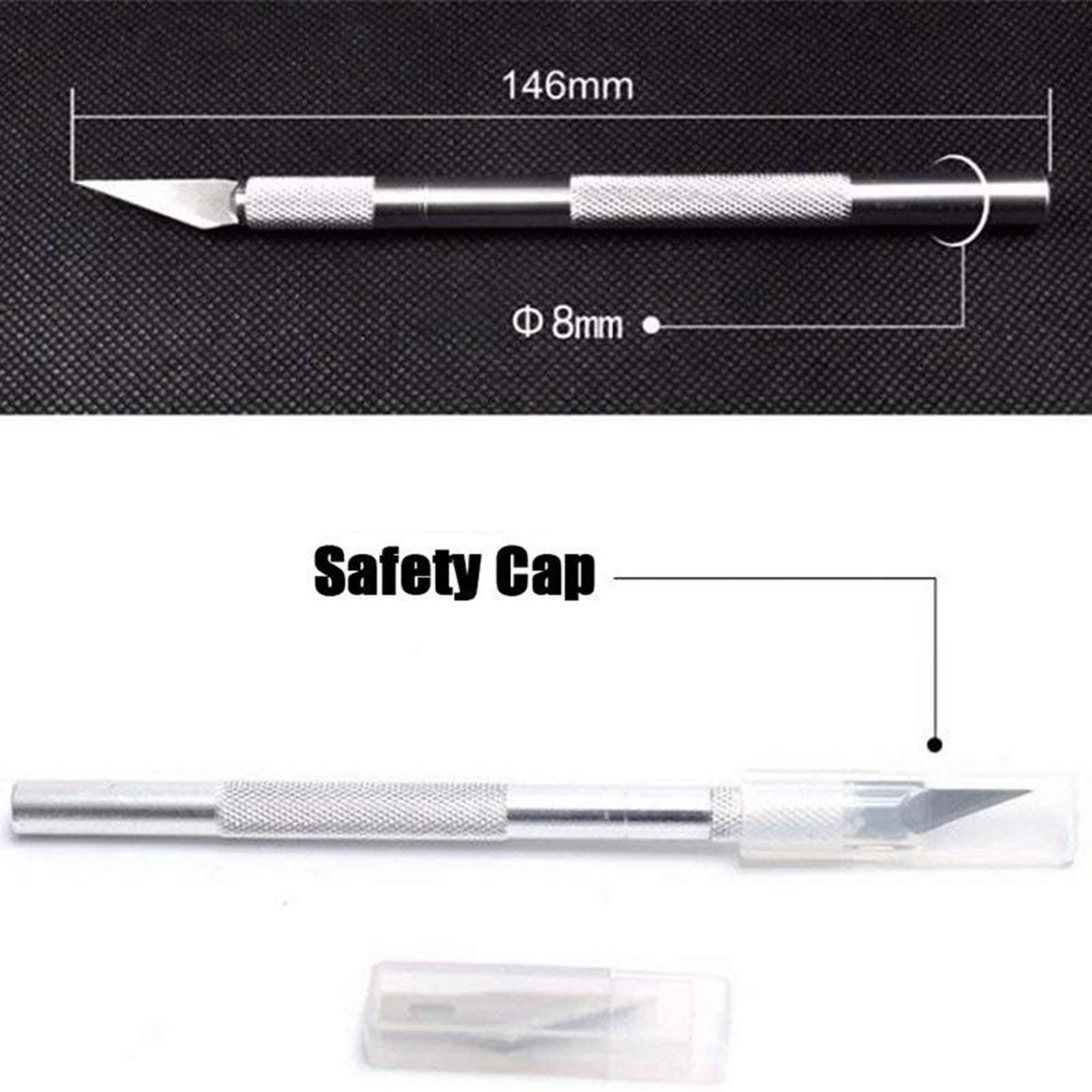 24 PCS Craft Carving Set Exacto Knives Knife Stencil Knife Blades Cutting Mat for DIY Work Cutting Paper Craft Graver Scrapbooking