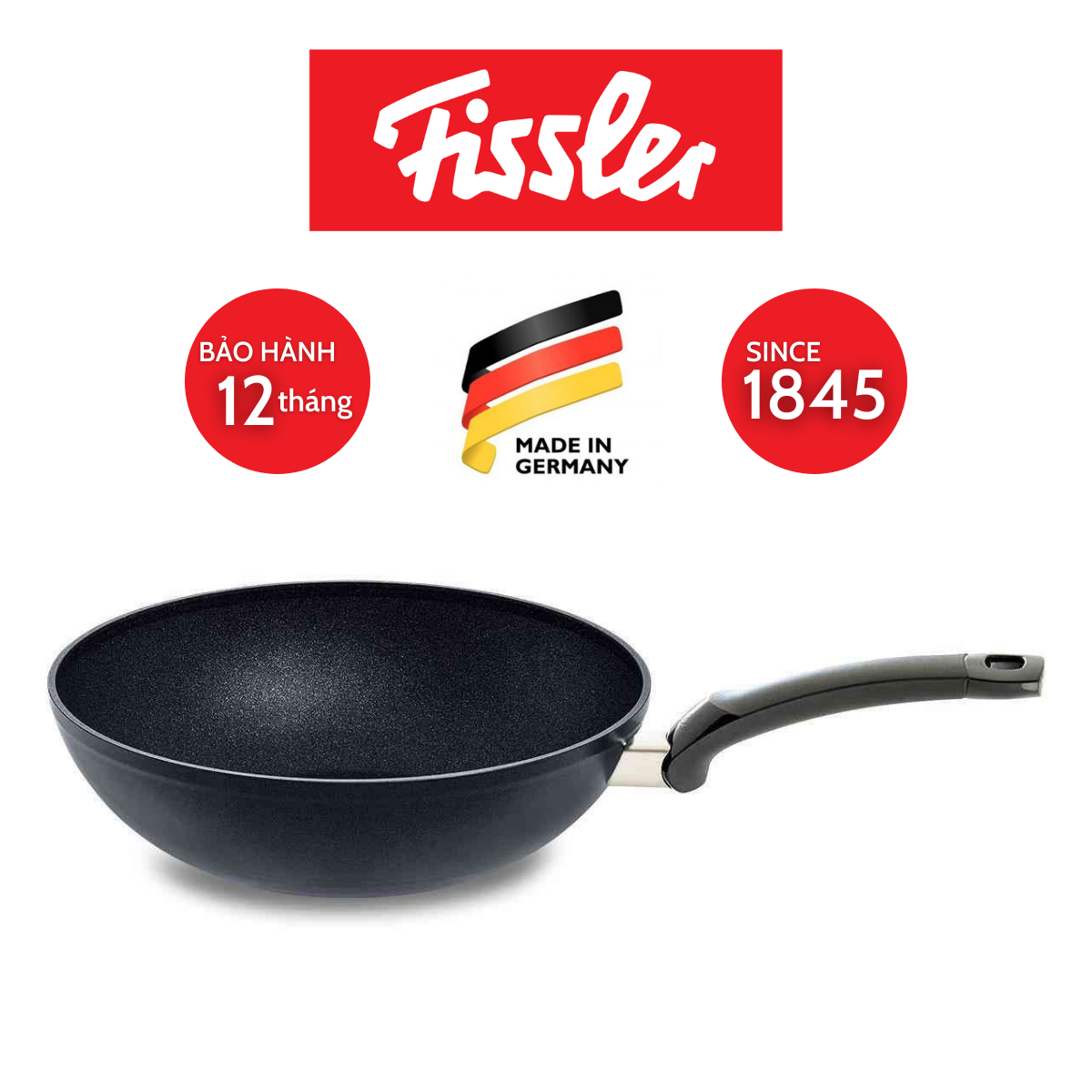 Chảo đáy sâu / sâu lòng Fissler Adamant Wok 28 cm - Sản xuất tại Đức - Hàng chính hãng