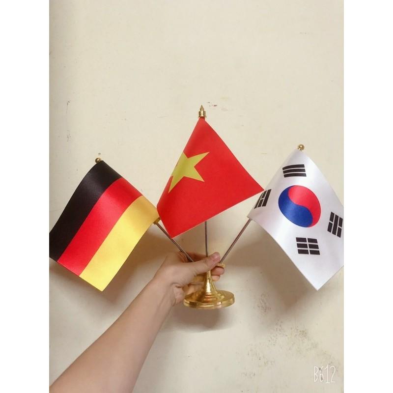 Cờ để bàn đế 3 inox
