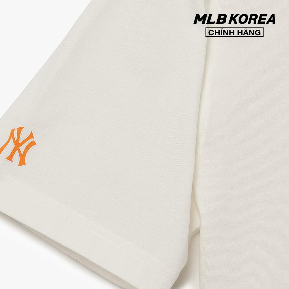 MLB - Áo thun unisex cổ tròn tay ngắn Cube Clipping Monogram Overfit 3ATSM0333