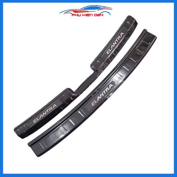 Ốp chống trầy cốp trong ngoài Hyundai Elantra 2023-2024 vân cacbon chống trầy xước, trang trí xe hơi