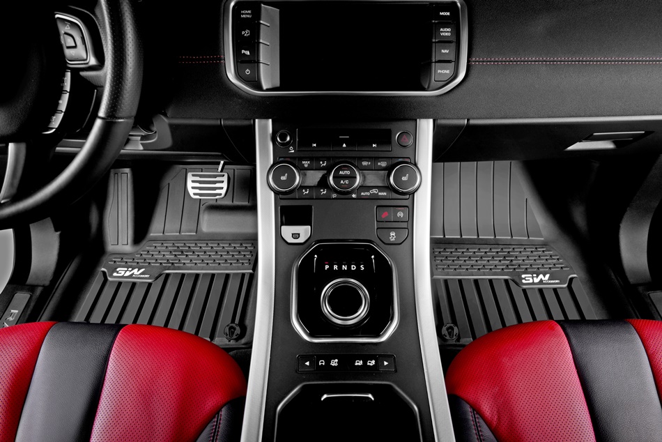 Thảm lót sàn xe ô tô LANDROVER RANGE ROVER SPORT 2014- nhãn hiệu Macsim 3W - chất liệu nhựa TPE đúc khuôn cao cấp - màu đen