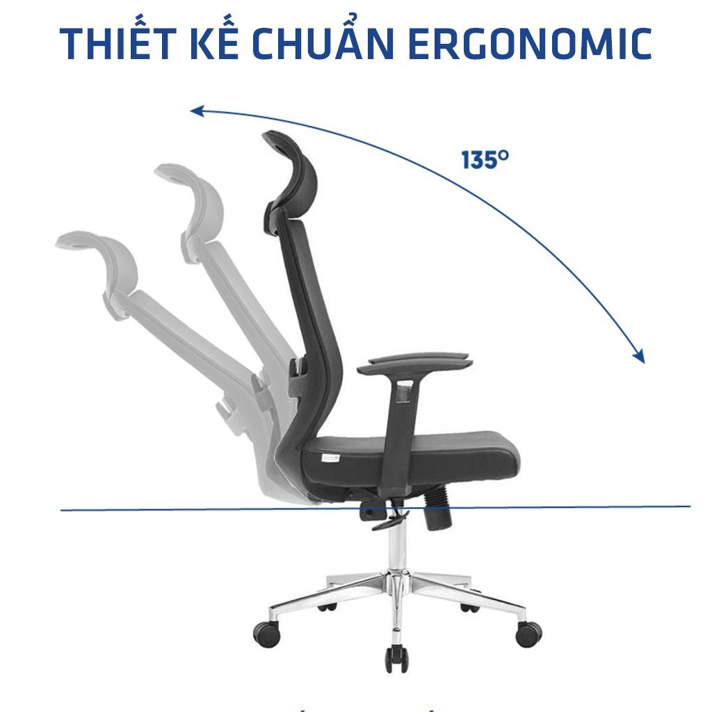 Ghế công thái học GOVI Ergonomic Plato PL01 Thiết kế bảo vệ sức khỏe