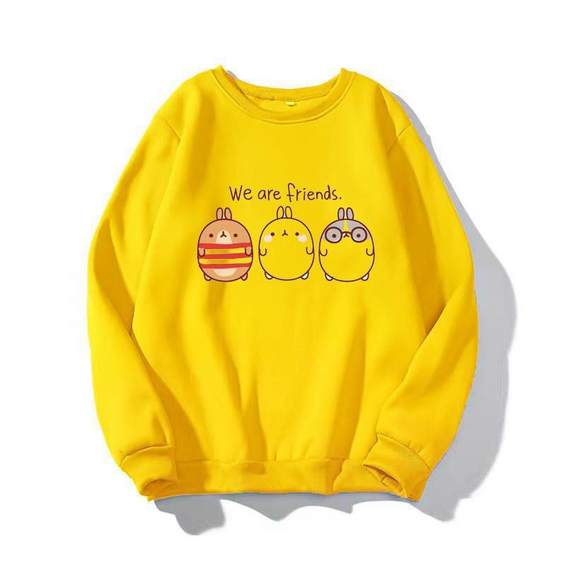 ÁO SWEATER NỈ UNISEX IN 3 GÀ CON FORM NAM NỮ SIÊU DỄ THƯƠNG