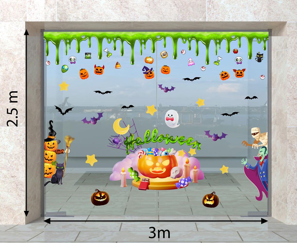 DECAL TRANG TRÍ HALLOWEEN 2023  COMBO SỐ 5