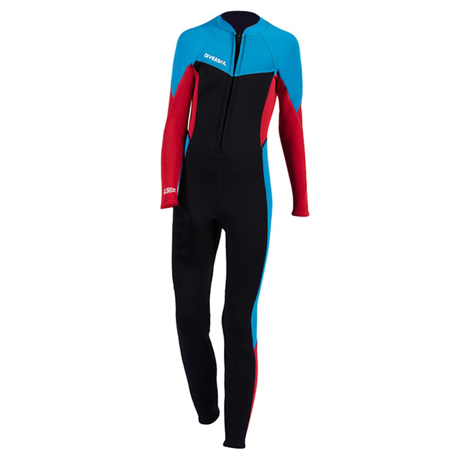 Kids Wetsuit Thermal Fullsuit 2.5mm Neoprene Swim Suit Diving Swimsuit