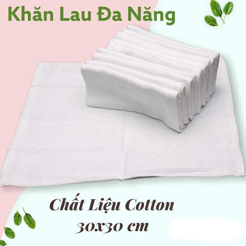 KHĂN LAU ĐA NĂNG 30x30CM SIÊU THẤM - CHẤT LIỆU COTTON - LAU XE- NHÀ BẾP- QUÁN ĂN