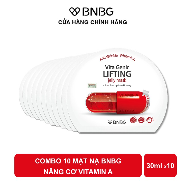 Combo 10 Mặt Nạ Nâng Cơ Mặt BNBG Vita Genic LIFTING Jelly Mask 30mlx10