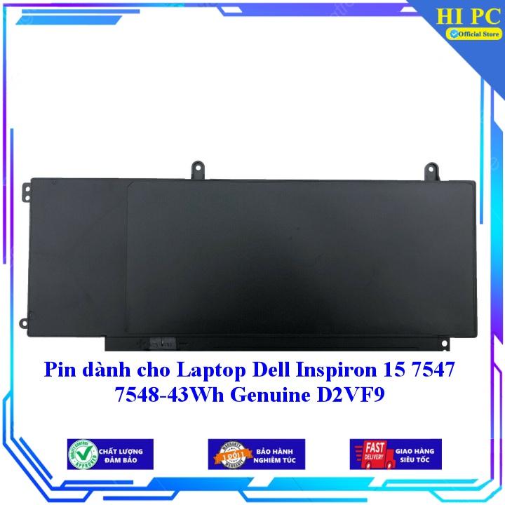 Pin dành cho Laptop Dell Inspiron 15 7547 7548 - 43Wh Genuine D2VF9 - Hàng Nhập Khẩu