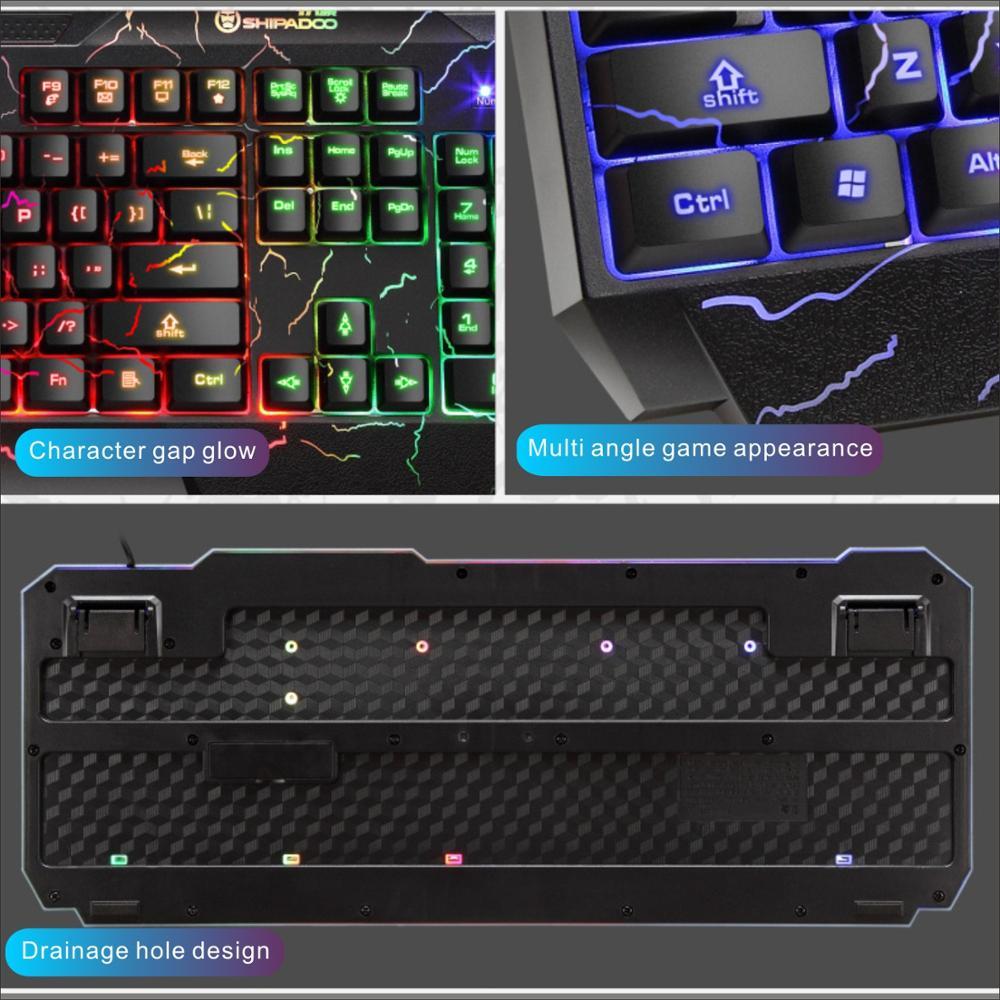 Bàn Phím Và Chuột Chơi Game Cơ Khí USB Có Dây Game Thủ Bàn Phím Bộ Đèn LED RGB Backlit Bàn Phím Chuột Combo Dành Cho Máy Tính Laptop Máy Tính