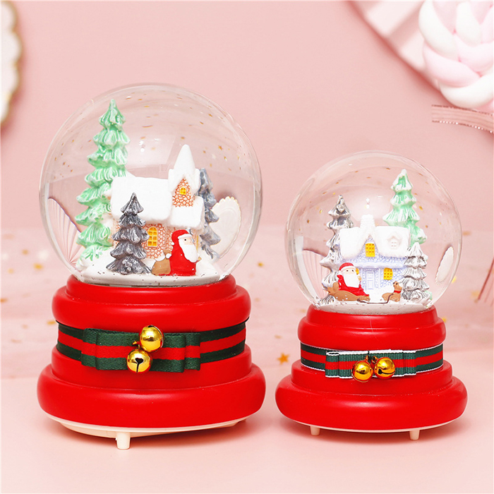 Hộp nhạc quả cầu tuyết ngôi nhà giáng sinh