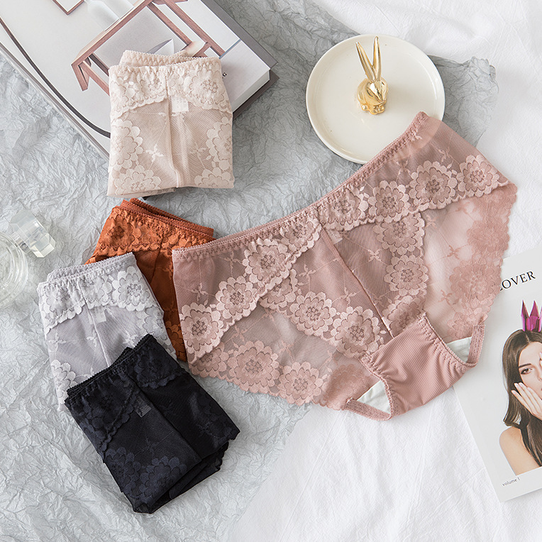 Set 3 Quần Lót Nữ Ren Sexy Gợi Cảm Thoáng Mát Êm Ái QLN67