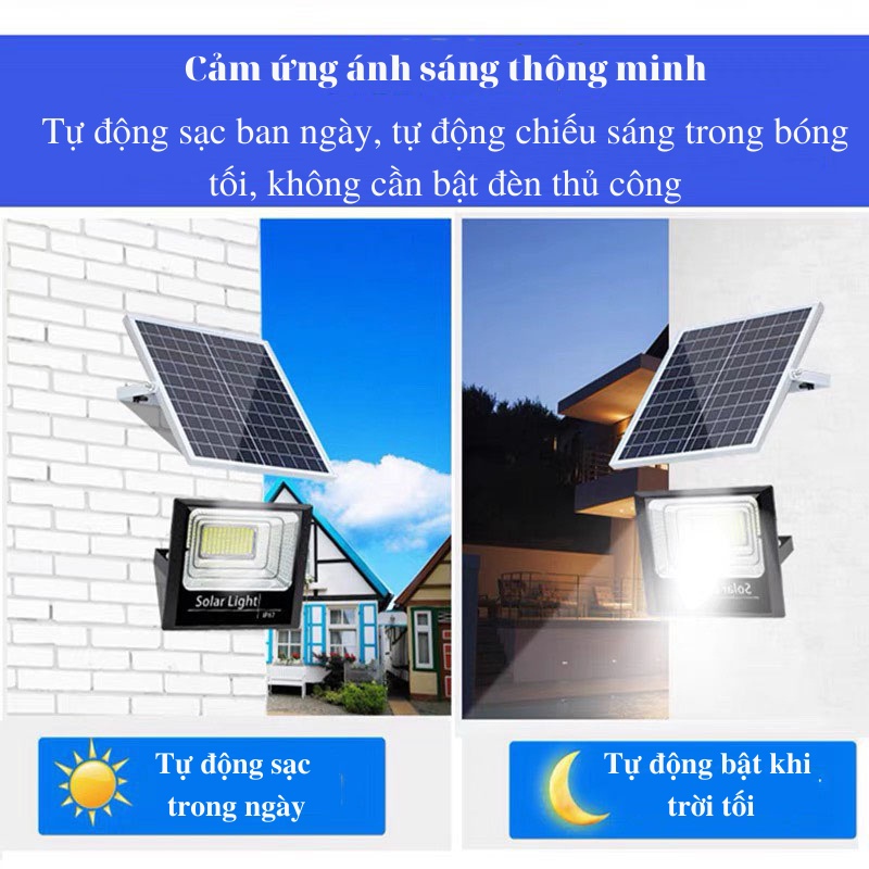 Đèn Năng Lượng Mặt Trời , Led Đèn Sân Vườn Siêu Sáng 500W Chống Nước Cao Cấp nhập khẩu