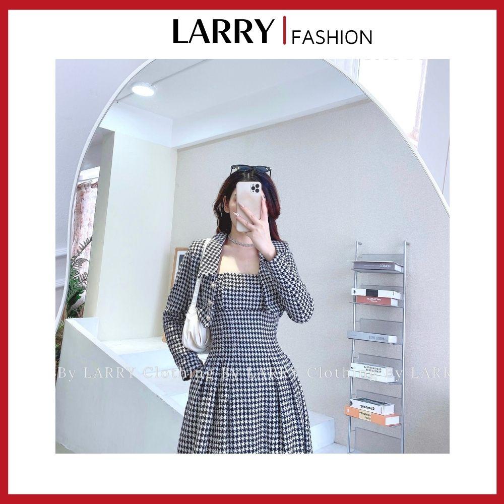 Set Dạ Tweed Cao Cấp Kèm Chân Váy Dài S368 Larry Clothing